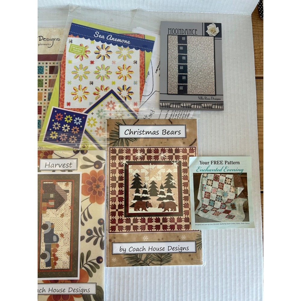 Quilt Pattern Bundle - Seven Brand New Quilt Patterns - Various Designers
